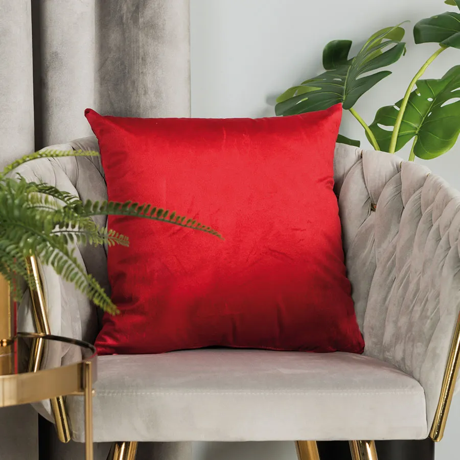 VELVI Poszewka dekoracyjna, 40x40cm, kolor 043 czerwony VELVI0