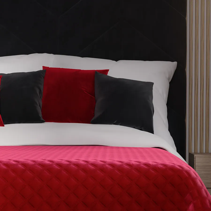 VELVI Poszewka dekoracyjna, 40x40cm, kolor 043 czerwony VELVI0