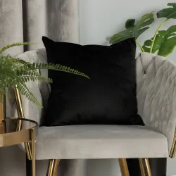 VELVI Poszewka dekoracyjna, 40x40cm, kolor 111 czarny VELVI0
