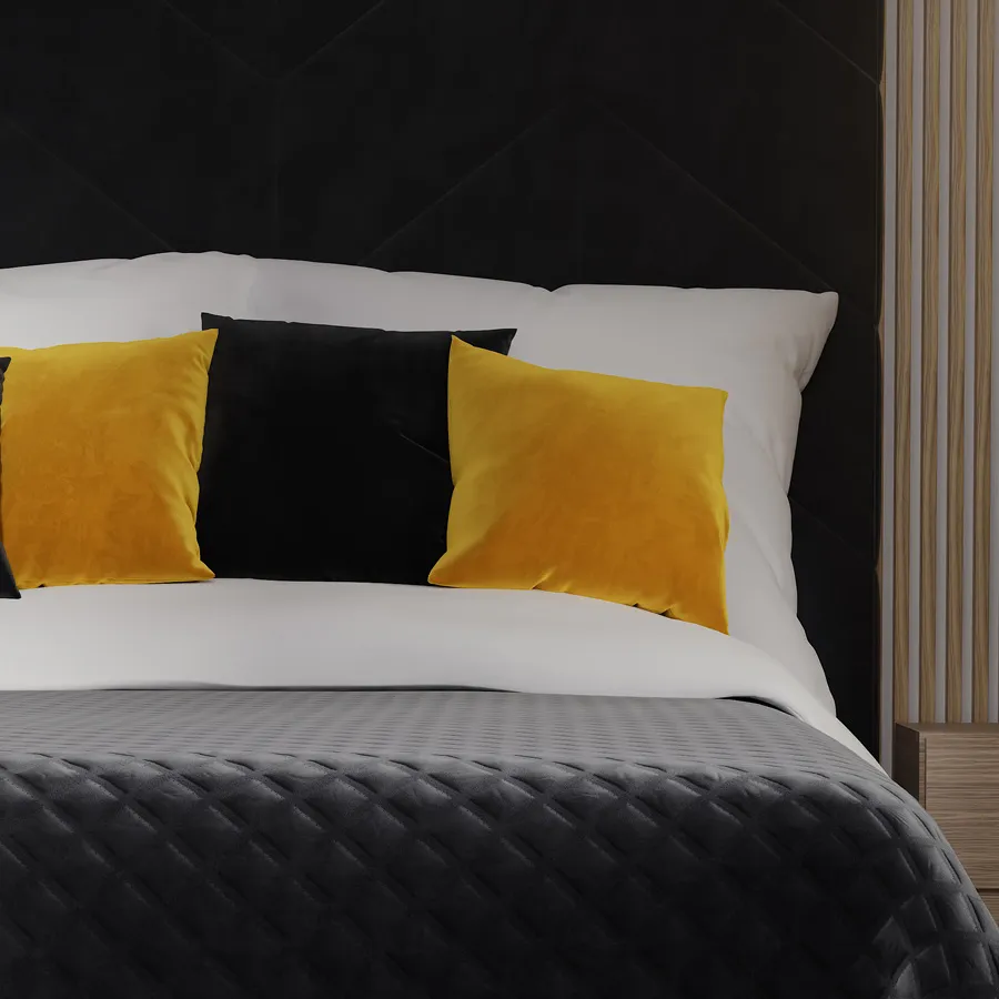 VELVI Poszewka dekoracyjna, 40x40cm, kolor 111 czarny VELVI0