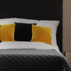 VELVI Poszewka dekoracyjna, 40x40cm, kolor 111 czarny VELVI0