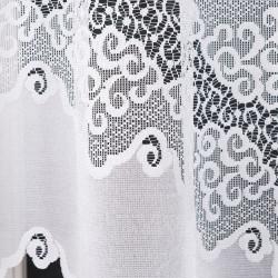 MODESTA Firanka żakardowa gotowa, szerokość 300 x wysokość 160cm, kolor 001 biały 017173 MODESTA Firanka żakardowa gotowa, szerokość 300 x wysokość 160cm, kolor 001 biały 017173