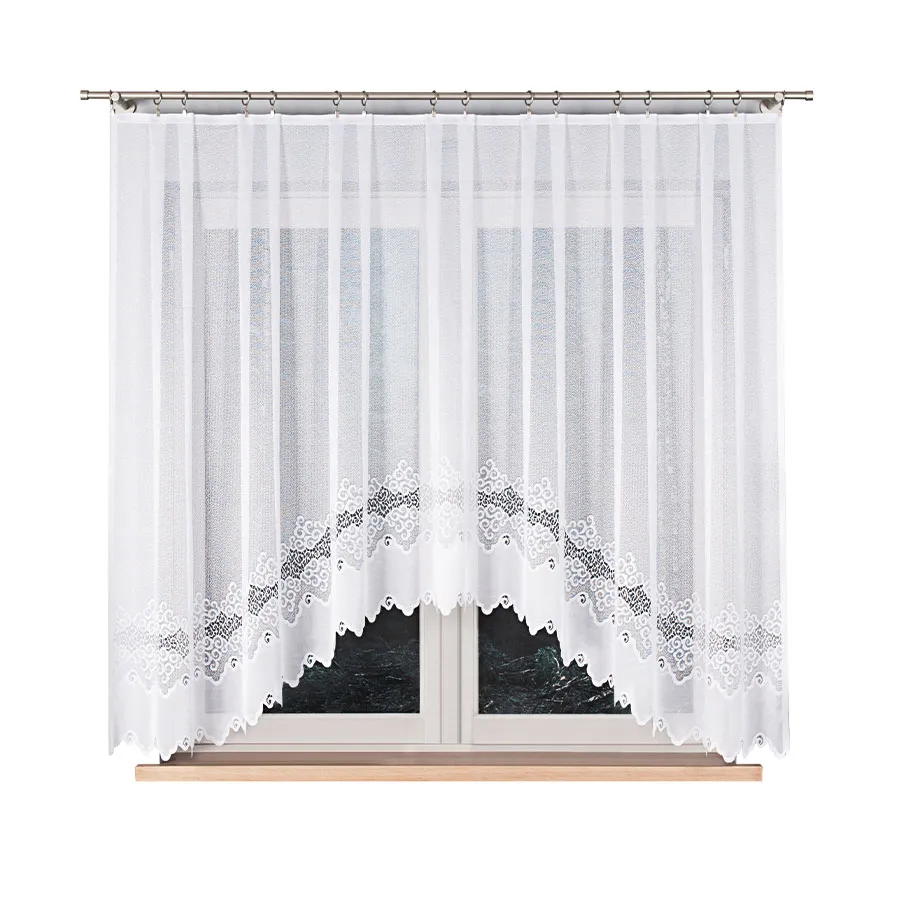 MODESTA Firanka żakardowa gotowa, szerokość 300 x wysokość 160cm, kolor 001 biały 017173