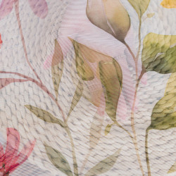 KWIATOWA ŁĄKA Firanka żakardowa gotowa na prosto, szerokość 140 x wysokość 230cm, kolor 001 biały P00308