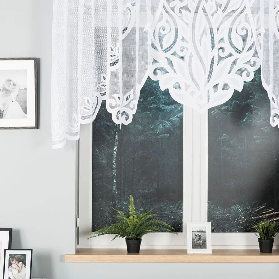 POLA Firanka żakardowa gotowa, szerokość 300 x wysokość 100cm, kolor 001 biały 019368