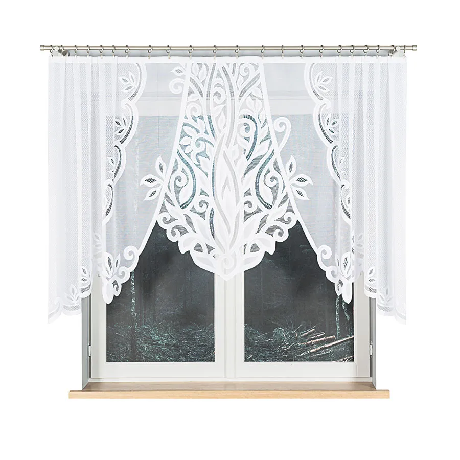 POLA Firanka żakardowa gotowa, szerokość 300 x wysokość 100cm, kolor 001 biały 019368