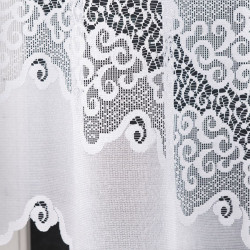 MODESTA Firanka żakardowa gotowa, szerokość 220 x wysokość 120cm, kolor 001 biały 017173