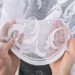 LEOKADIA Firanka żakardowa gotowa, szerokość 400 x wysokość 155cm, kolor 001 biały 023034 LEOKADIA Firanka żakardowa gotowa, szerokość 400 x wysokość 155cm, kolor 001 biały 023034