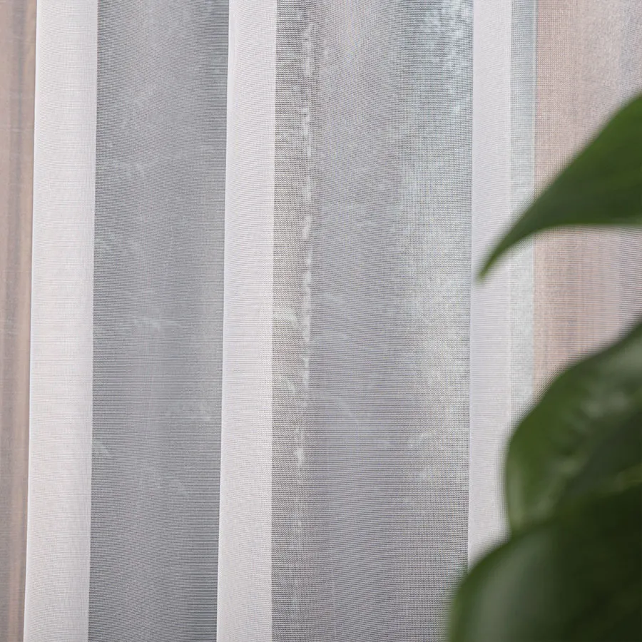 ELZA Firanka żakardowa gotowa, szerokość 145 x wysokość 230cm, kolor 001 biały 023456