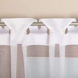 ELZA Firanka żakardowa gotowa, szerokość 145 x wysokość 230cm, kolor 001 biały 023456 ELZA Firanka żakardowa gotowa, szerokość 145 x wysokość 230cm, kolor 001 biały 023456