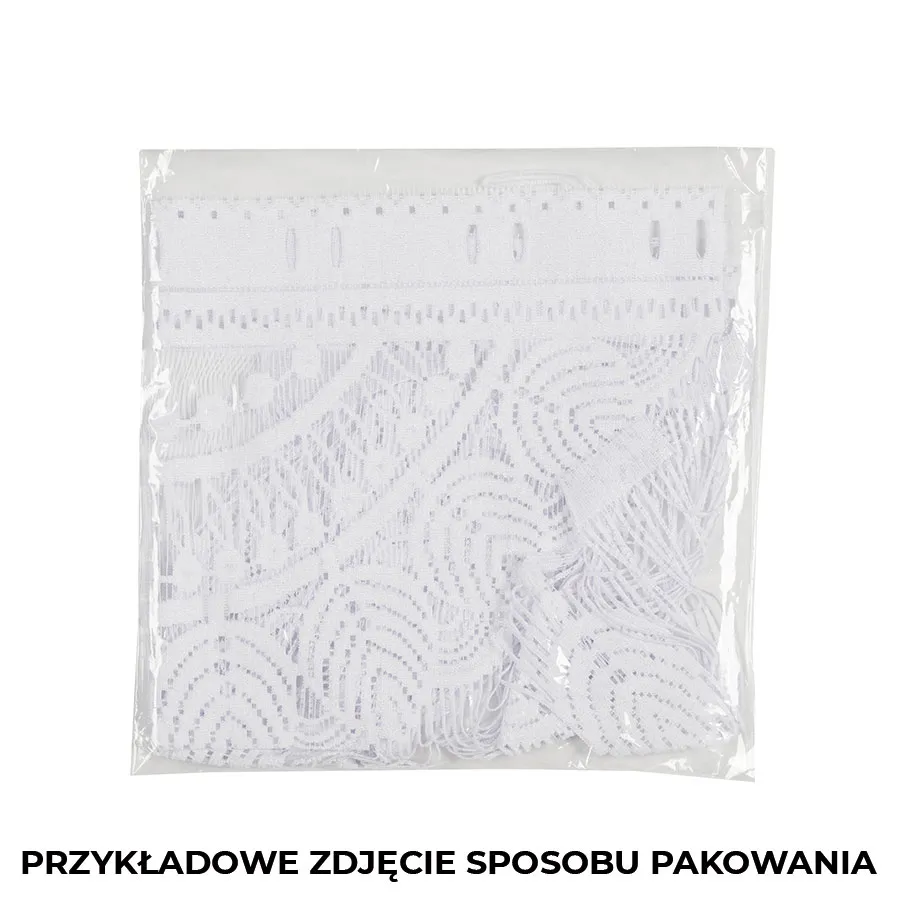 LUNAR Makrama żakardowa gotowa, szerokość 160 x wysokość 160cm, kolor 001 biały 001470