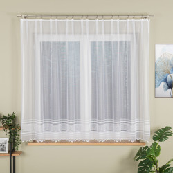 DOMINIKA Firanka żakardowa gotowa, szerokość 300cm x wysokość 160cm, kolor 001 biały 358051