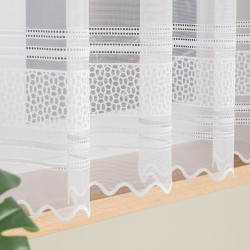 DOMINIKA Firanka żakardowa gotowa, szerokość 300cm x wysokość 160cm, kolor 001 biały 358051