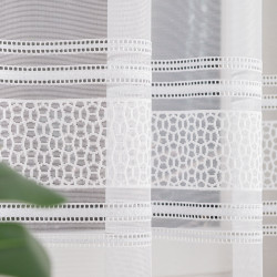 DOMINIKA Firanka żakardowa gotowa, szerokość 300cm x wysokość 160cm, kolor 001 biały 358051