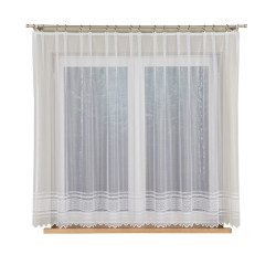 DOMINIKA Firanka żakardowa gotowa, szerokość 300cm x wysokość 160cm, kolor 001 biały 358051