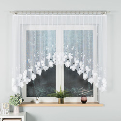 TEODORA Firanka żakardowa gotowa, szerokość 300 x wysokość 140cm, kolor 001 biały 005099