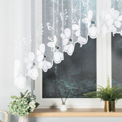 TEODORA Firanka żakardowa gotowa, szerokość 300 x wysokość 140cm, kolor 001 biały 005099