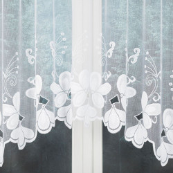 TEODORA Firanka żakardowa gotowa, szerokość 300 x wysokość 140cm, kolor 001 biały 005099
