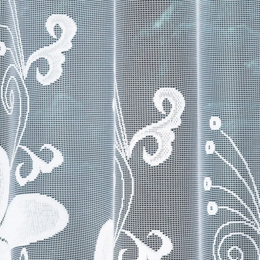 TEODORA Firanka żakardowa gotowa, szerokość 300 x wysokość 140cm, kolor 001 biały 005099