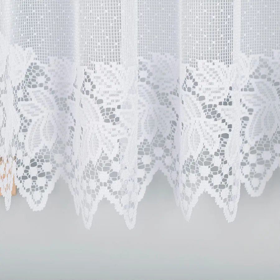 HERNANI Firanka żakardowa gotowa, szerokość 600 x wysokość 160cm, kolor 001 biały 004465