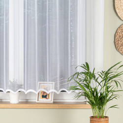 ELZA Firanka żakardowa gotowa, szerokość 300 x wysokość 160cm, kolor 001 biały 023456