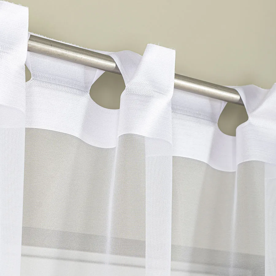 ELZA Firanka żakardowa gotowa, szerokość 300 x wysokość 160cm, kolor 001 biały 023456