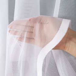 ELZA Firanka żakardowa gotowa, szerokość 300 x wysokość 160cm, kolor 001 biały 023456