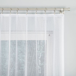 VIOLETTA Firanka żakardowa gotowa, szerokość 250 x wysokość 120cm, kolor 001 biały 001539 VIOLETTA Firanka żakardowa gotowa, szerokość 250 x wysokość 120cm, kolor 001 biały 001539