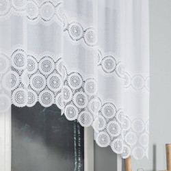 MARIA Firanka żakardowa gotowa ze wzorem pasowym, szerokość 250 x wysokość 120cm, kolor 001 biały 107835 MARIA Firanka żakardowa gotowa ze wzorem pasowym, szerokość 250 x wysokość 120cm, kolor 001 biały 107835