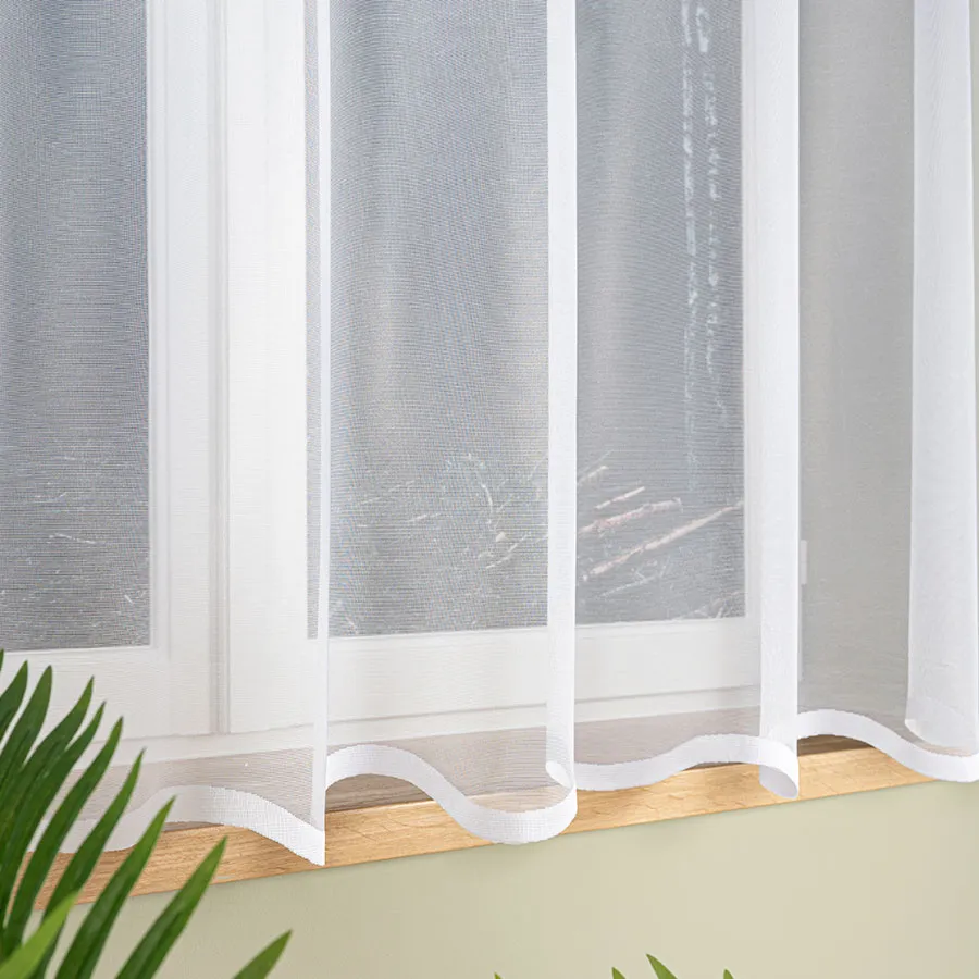 ELZA Firanka żakardowa gotowa, szerokość 300 x wysokość 170cm, kolor 001 biały 023456