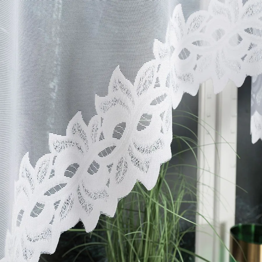 BASTIA Firanka żakardowa gotowa, szerokość 250 x wysokość 130cm, kolor 001 biały 648107