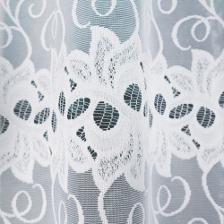 BASTIA Firanka żakardowa gotowa, szerokość 250 x wysokość 130cm, kolor 001 biały 648107