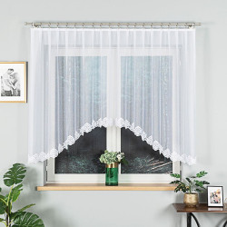 ŻAKLINA Firanka żakardowa gotowa, szerokość 300 x wysokość 140cm, kolor 001 biały 023405 ŻAKLINA Firanka żakardowa gotowa, szerokość 300 x wysokość 140cm, kolor 001 biały 023405