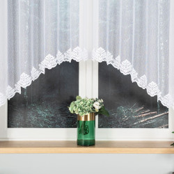 ŻAKLINA Firanka żakardowa gotowa, szerokość 300 x wysokość 140cm, kolor 001 biały 023405 ŻAKLINA Firanka żakardowa gotowa, szerokość 300 x wysokość 140cm, kolor 001 biały 023405