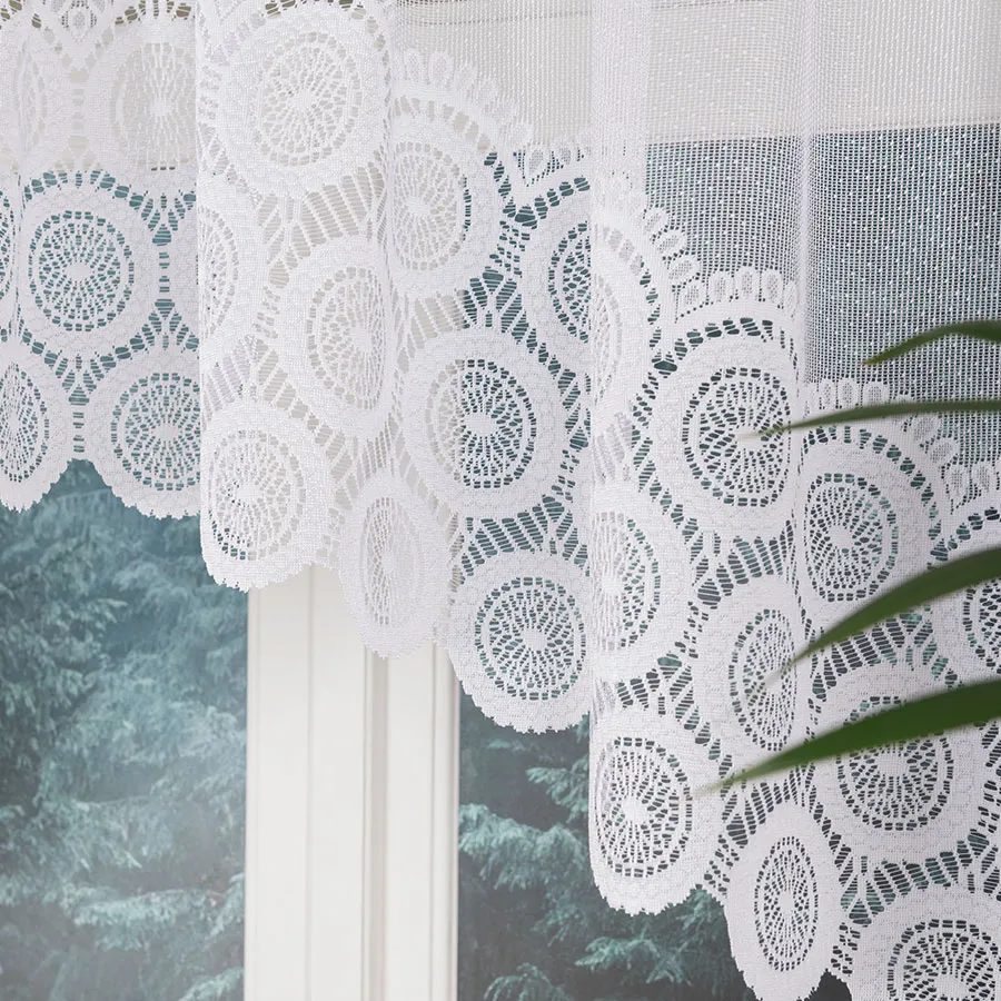 MALWINA Firanka żakardowa gotowa, szerokość 310 x wysokość 80cm, kolor 001 biały 018535