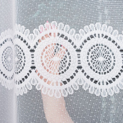 MALWINA Firanka żakardowa gotowa, szerokość 310 x wysokość 80cm, kolor 001 biały 018535