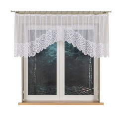 MALWINA Firanka żakardowa gotowa, szerokość 310 x wysokość 80cm, kolor 001 biały 018535