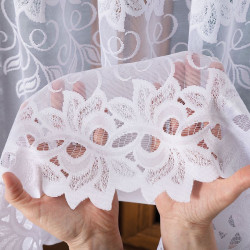 BASTIA Firanka żakardowa gotowa na prosto, szerokość 200 x wysokość 250cm, kolor 001 biały 648107