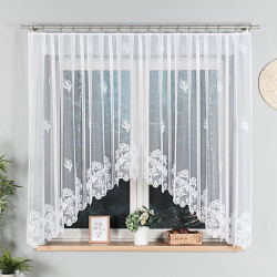BEATA Firanka żakardowa gotowa, szerokość 315 x wysokość 160cm, kolor 001 biały 002032 BEATA Firanka żakardowa gotowa, szerokość 315 x wysokość 160cm, kolor 001 biały 002032