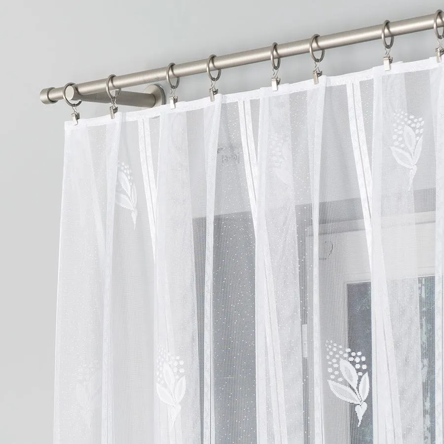 BEATA Firanka żakardowa gotowa, szerokość 315 x wysokość 160cm, kolor 001 biały 002032