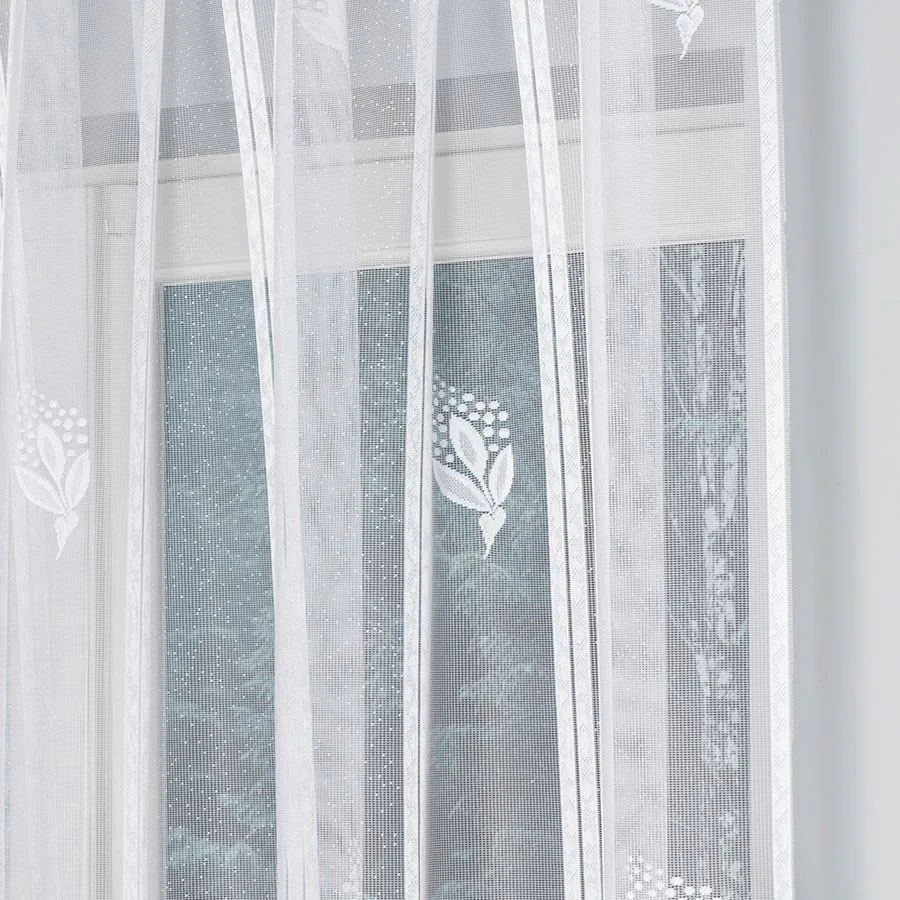 BEATA Firanka żakardowa gotowa, szerokość 315 x wysokość 160cm, kolor 001 biały 002032