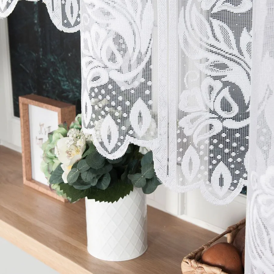 BEATA Firanka żakardowa gotowa, szerokość 315 x wysokość 160cm, kolor 001 biały 002032