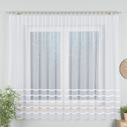 HALINA Firanka żakardowa gotowa, szerokość 400 x wysokość 180cm, kolor 001 biały 000383