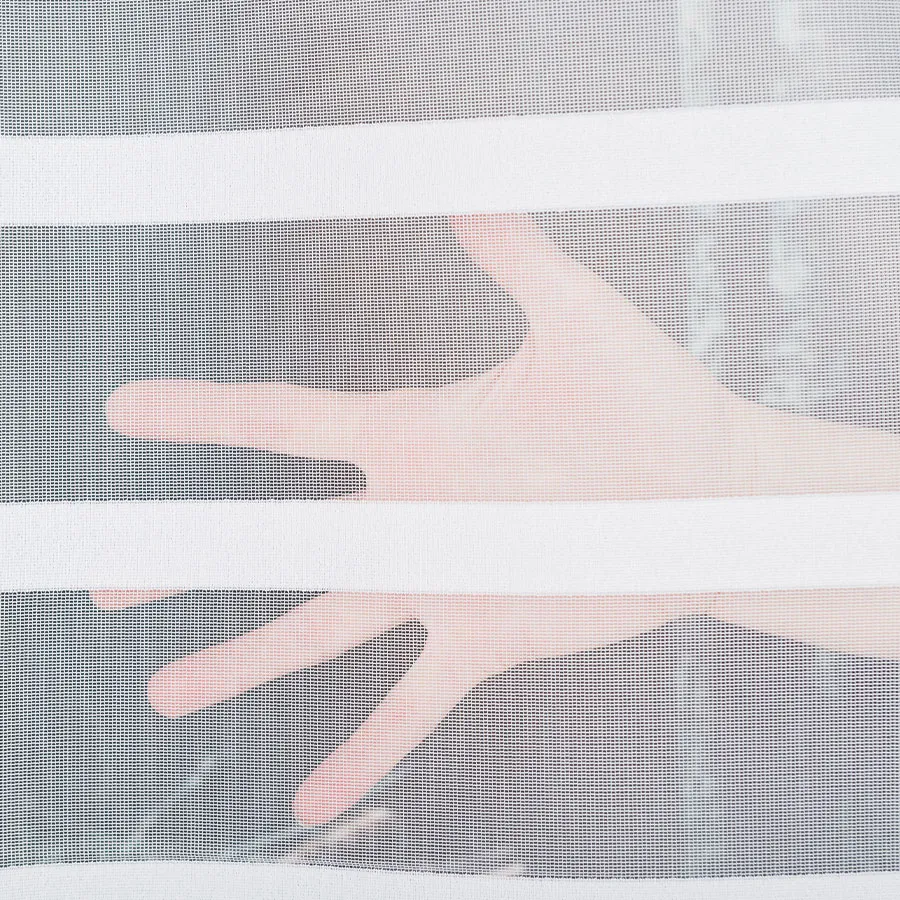 HALINA Firanka żakardowa gotowa, szerokość 400 x wysokość 180cm, kolor 001 biały 000383