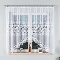 HERNANI Firanka żakardowa gotowa, szerokość 310 x wysokość 160cm, kolor 001 biały 004465