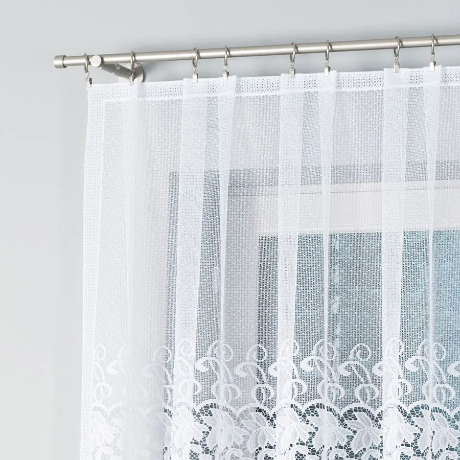 HERNANI Firanka żakardowa gotowa, szerokość 310 x wysokość 160cm, kolor 001 biały 004465