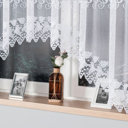 HERNANI Firanka żakardowa gotowa, szerokość 310 x wysokość 160cm, kolor 001 biały 004465