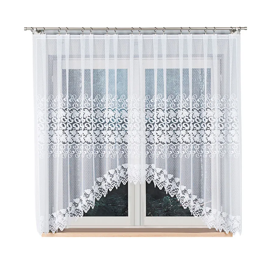 HERNANI Firanka żakardowa gotowa, szerokość 310 x wysokość 160cm, kolor 001 biały 004465