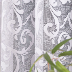 LEOKADIA Firanka żakardowa gotowa, szerokość 450 x wysokość 135cm, kolor 001 biały 023034 LEOKADIA Firanka żakardowa gotowa, szerokość 450 x wysokość 135cm, kolor 001 biały 023034