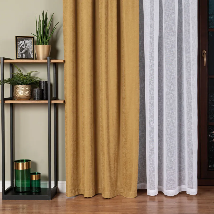 Firana gotowa na taśmie, 140x250 cm, kolor 001 biały 400009